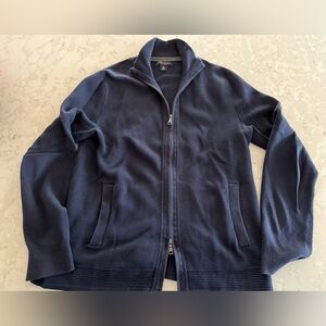 Men's Navy Dual-Zip Sweater, Banana Republic, Size Medium